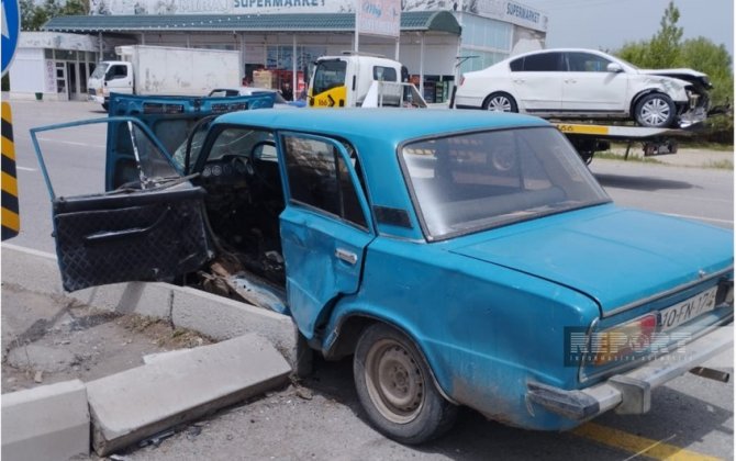 Kürdəmirdə zəncirvari yol qəzası olub, xəsarət alanlar var - YENİLƏNİB + FOTO