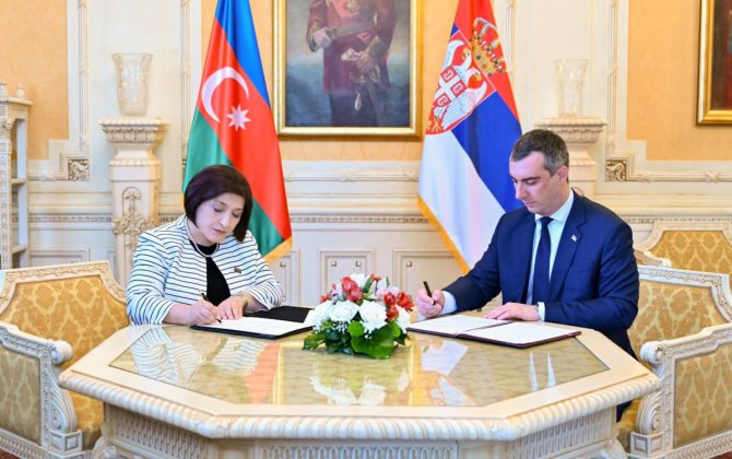 Azərbaycan və Serbiya parlamentləri arasında anlaşma memorandumu imzalanıb - FOTO