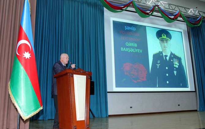 Heydər Əliyev adına Hərbi İnstitutda şəhid zabitin xatirəsi anılıb - FOTO