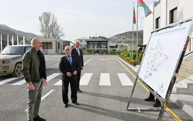 Azərbaycan Prezidenti “Laçın” şəhər yarımstansiyasının açılışını edib