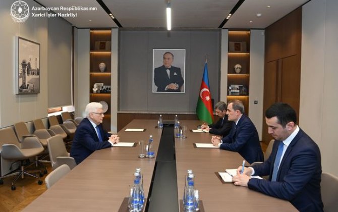 Ceyhun Bayramov Rusiya səfirini Azərbaycandakı diplomatik fəaliyyətinin bitməsi münasibətilə qəbul edib - FOTO