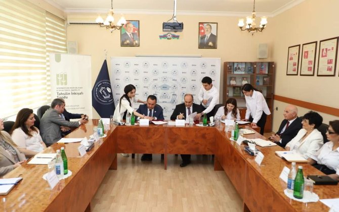 BSU-da IELTS imtahanına təşviqlə bağlı üçtərəfli əməkdaşlıq müqaviləsi imzalanıb - FOTOLAR