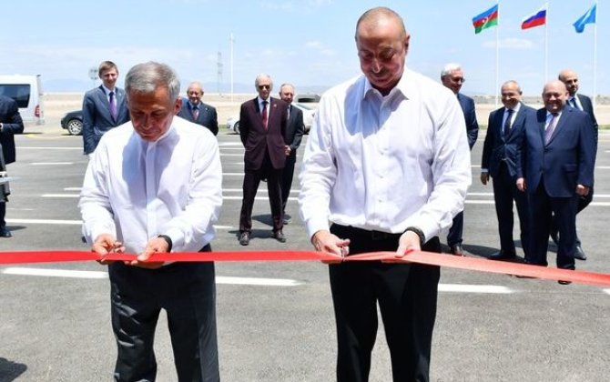 İlham Əliyev və Rüstəm Minnixanov Cəbrayılda açılışda iştirak ediblər - YENİLƏNİB + FOTO