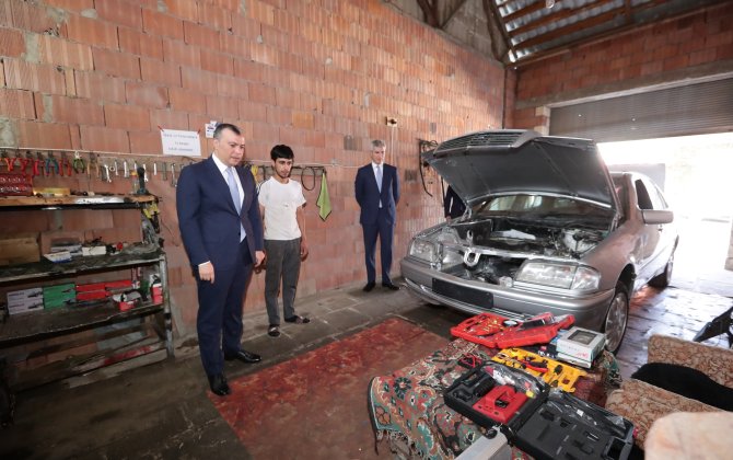 Salyanda müharibə iştirakçıları üçün qurulmuş təsərrüfatlara baxış keçirilib - FOTO