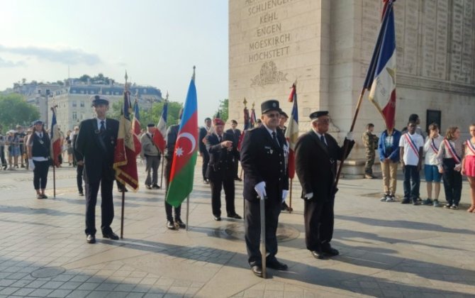 В Париже перед Триумфальной аркой отметили День Вооруженных сил Азербайджана - ФОТО