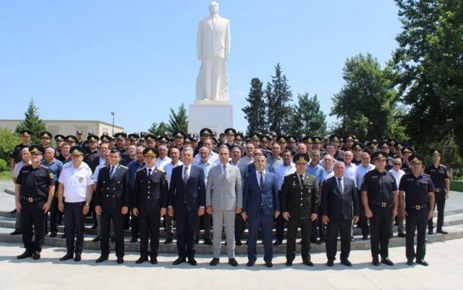 Biləsuvarda polis işçilərinin peşə bayramı günü qeyd olunub