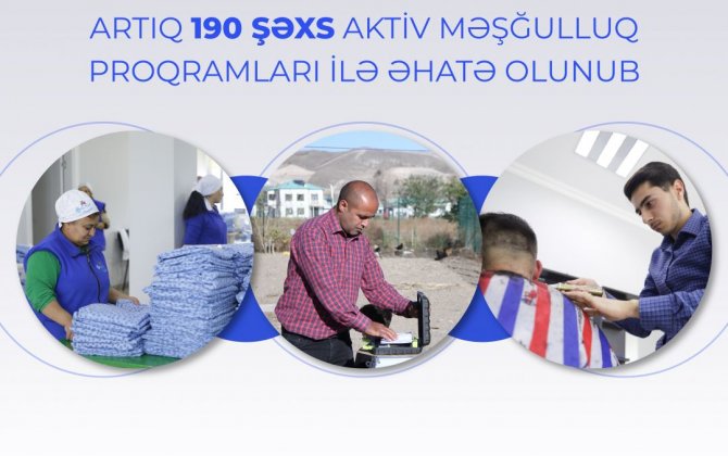 Ağalı və Talış kəndlərində 190 şəxs aktiv məşğulluq proqramları ilə əhatə olunub