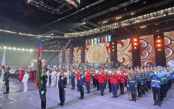 Astanada keçirilən hərbi-musiqi festivalı başa çatıb