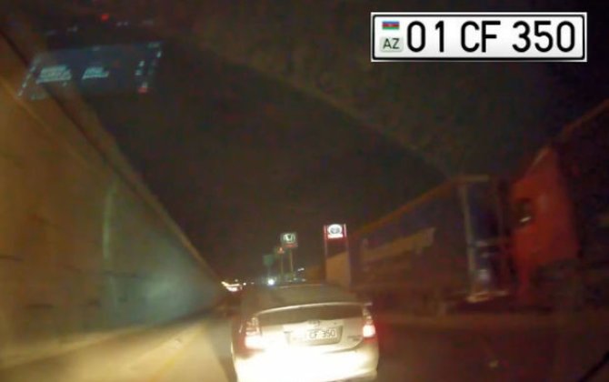 Üç dəqiqə ərzində iki dəfə qayda pozan “Prius” sürücüsü cəzalandırıldı - VİDEO