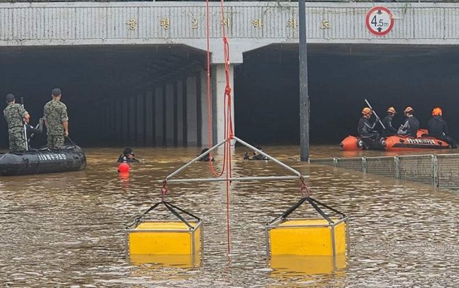 KİV: Cənubi Koreyada güclü yağışlar nəticəsində ölənlərin sayı 35-ə çatıb