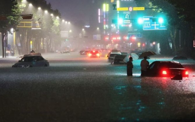 Cənubi Koreyada yağışlar nəticəsində ölənlərin sayı 37-yə çatıb