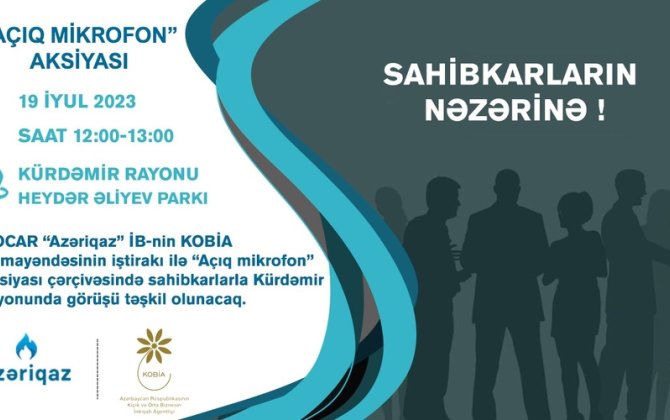 Sahibkarlarla növbəti görüş Kürdəmirdə keçiriləcək