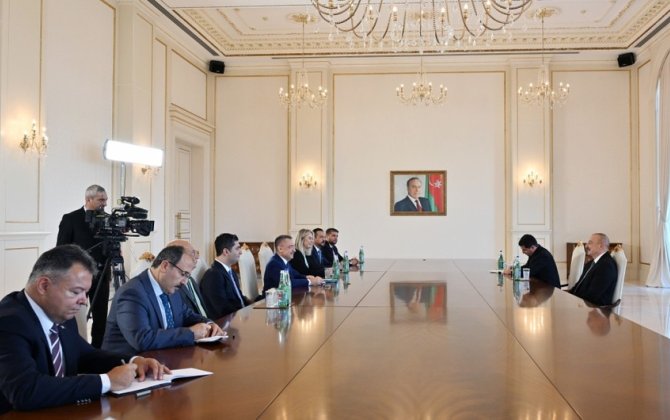 İlham Əliyev TBMM-in Xarici əlaqələr komitəsinin nümayəndə heyətini qəbul edib