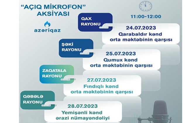 “Açıq mikrofon” daha 4 rayonda təşkil olunacaq