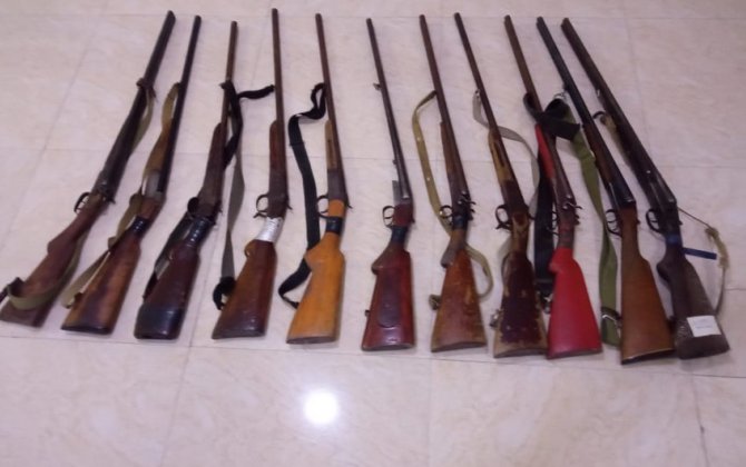 Sabirabad sakinlərindən qanunsuz saxlanılan odlu silahlar aşkarlanıb - FOTO
