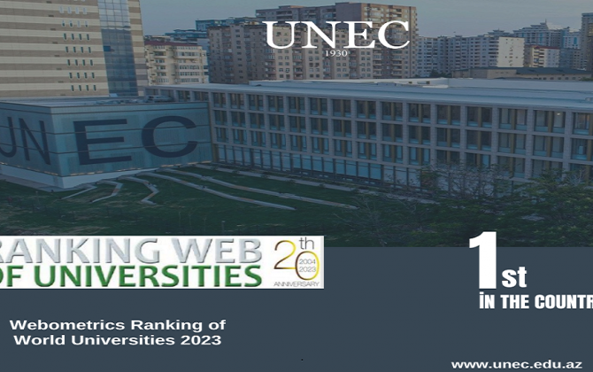 UNEC “Webometrics”də də ölkə birincisi oldu