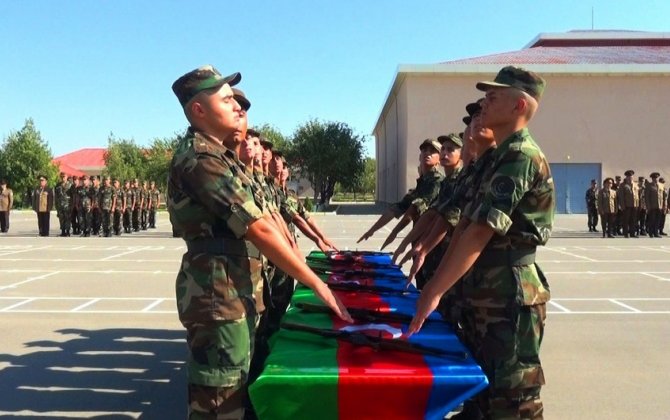 Mülki Müdafiə Alayının gənc əsgərləri vətənə xidmət andı içib