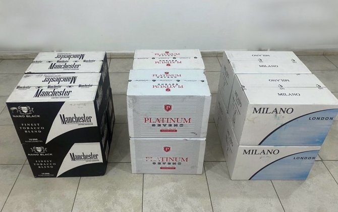 Aksiz markasız siqaretlərin realizə edilməsinin qarşısı alınıb - FOTO