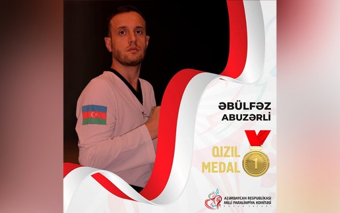 Azərbaycan parataekvondoçusu Avropa çempionatında qızıl medal qazanıb