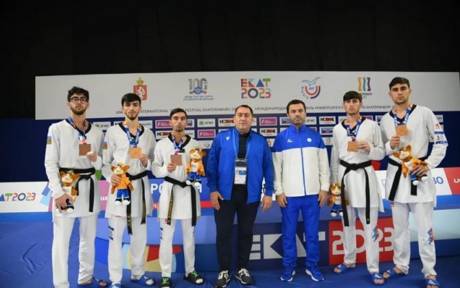 Taekvondoçularımız Yekaterinburqda komanda yarışında medal qazanıblar