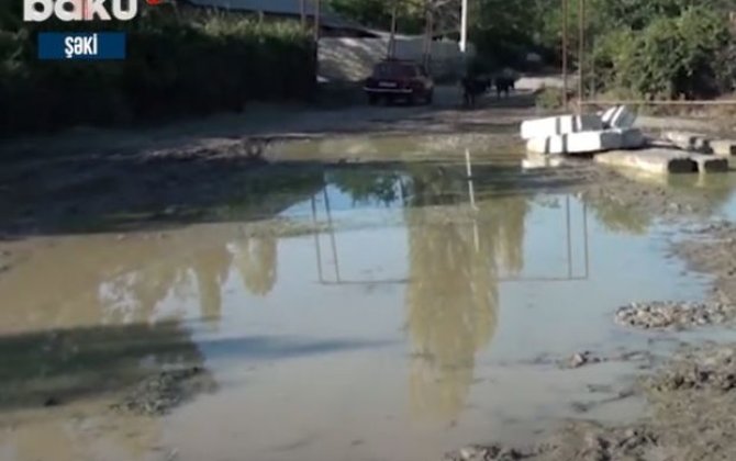 Sel Şəkinin Cəyirli kəndini viran qoydu - VİDEO