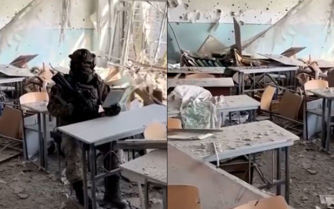 Ukraynalı hərbçidən 1 sentyabr günündə ürəkdağlayan mesaj - VİDEO