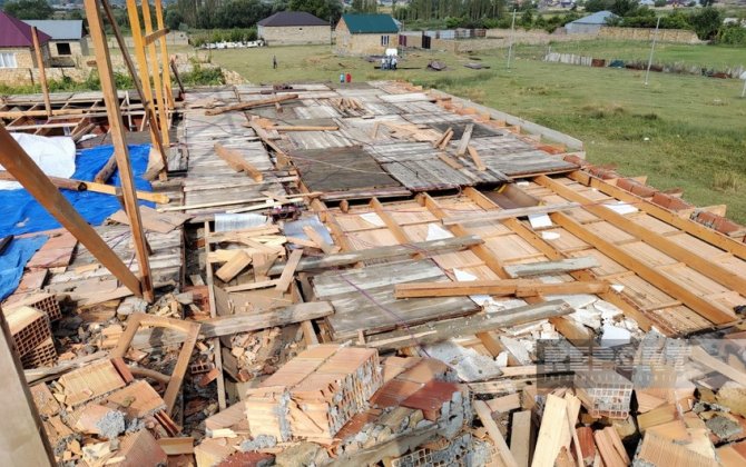 Güclü külək Şəkidə fəsadlar törədib