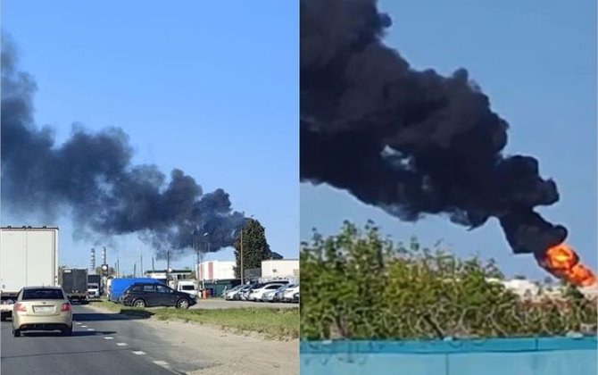 Rusiyanın ən böyük zavodlarından birində güclü yanğın başlayıb - VİDEO