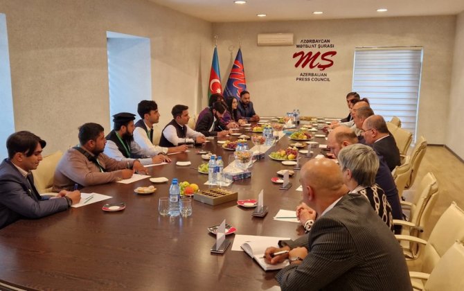 Mətbuat Şurasında Pakistandan olan bir qrup media nümayəndəsi ilə görüş keçirilib