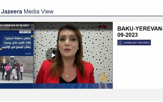 “Əl-Cəzirə” telekanalında Qarabağ ermənilərinin reinteqrasiyası tədbirlərindən danışılıb