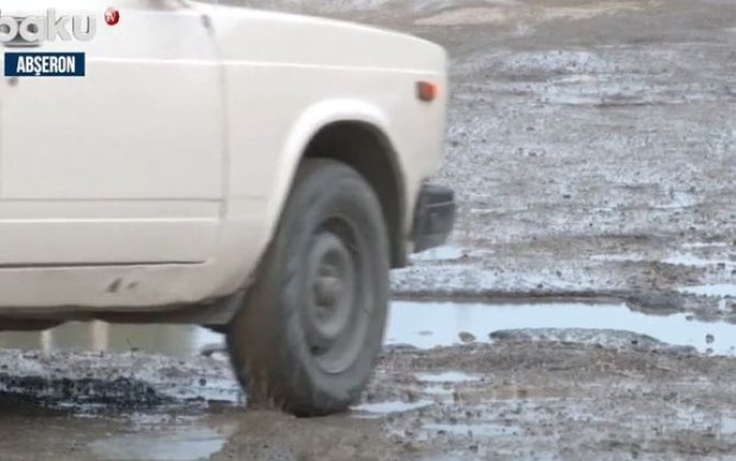 Bu yoldan keçən peşman olur: Saray sakinlərinin yol problemi - VİDEO