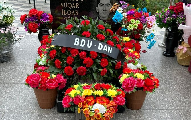 BDU-nun şəhid məzunu Vüqar Məmmədovun məzarı ziyarət olunub - FOTO