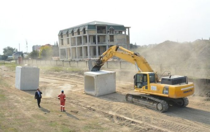Xaçmazda Qudyalçay üzərindən yeni alternativ yol çəkilir - FOTO
