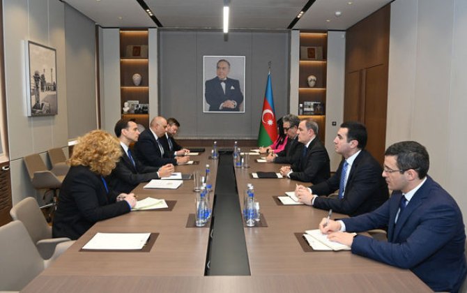 Ceyhun Bayramov ABŞ Dövlət Departamentinin nümayəndəsini qəbul edib - FOTO