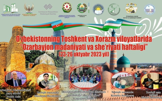 Özbəkistanda “Azərbaycan mədəniyyəti və poeziya həftəliyi” keçiriləcək