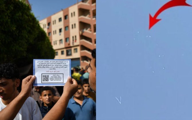İsrail Qəzza sakinlərinə havadan elan atdı: “Əsirlər barədə məlumat verən mükafatlandırılacaq” - FOTO/VİDEO