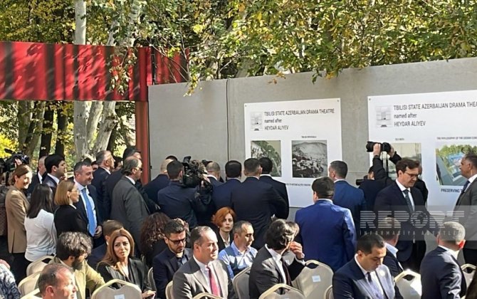 Tbilisidə Azərbaycan Dram Teatrının yeni binasının təməlqoyma mərasimi keçirilir
