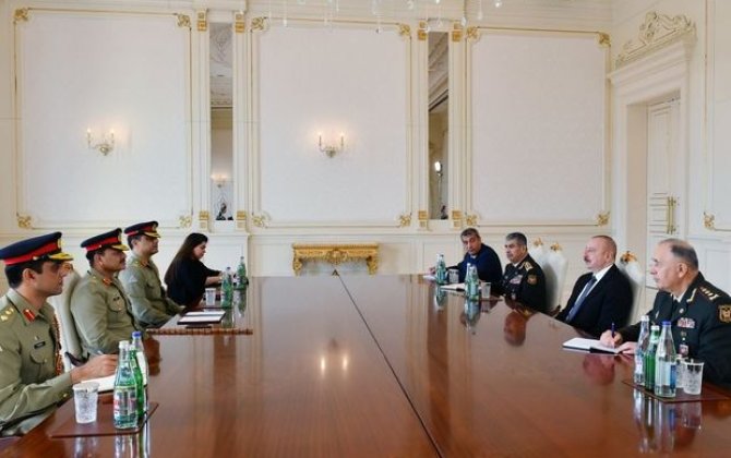 Prezident İlham Əliyev Pakistan Silahlı Qüvvələrinin Quru Qoşunları komandanını qəbul edib - YENİLƏNİB