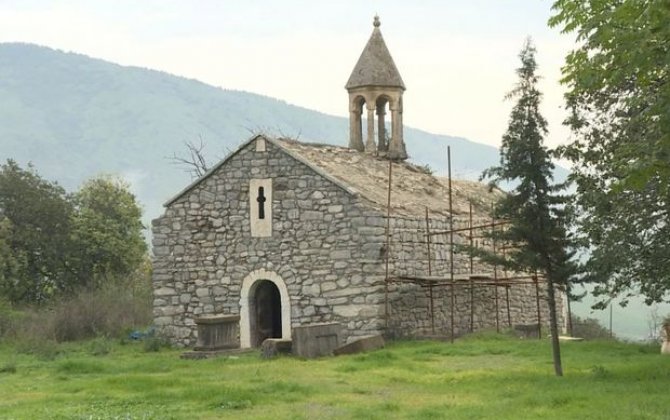 Ermənilərin özününküləşdirmək istədiyi Ağ xaç kilsəsi - FOTO
