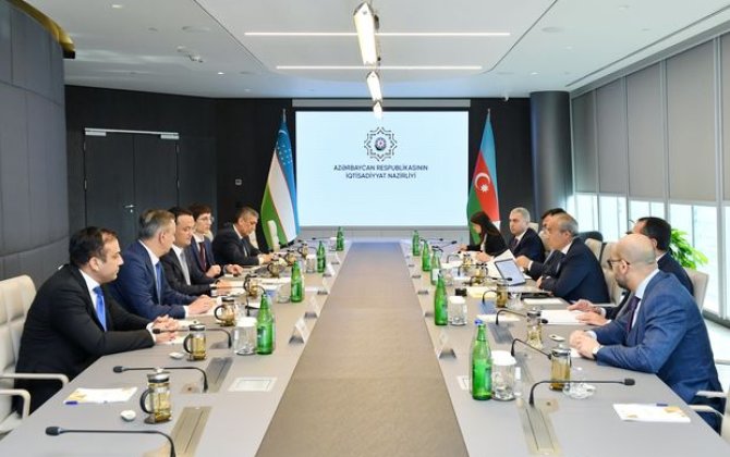 Mikayıl Cabbarov Özbəkistanın investisiyalar, sənaye və ticarət naziri ilə görüşüb - FOTO