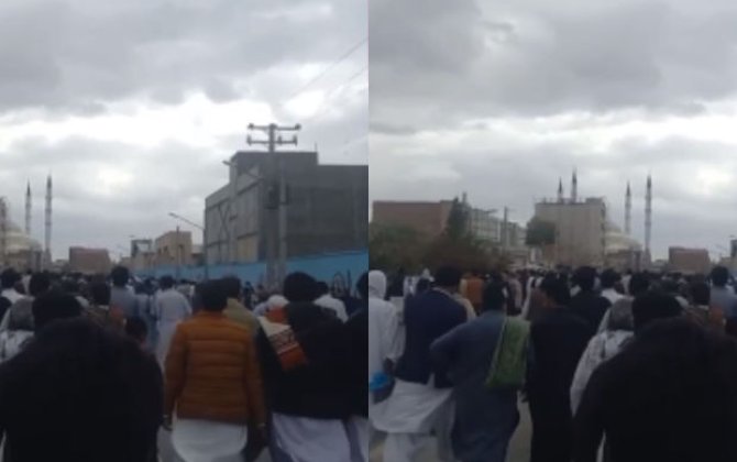 Zahidan sakinləri səssiz etiraz yürüşü keçiriblər - VİDEO