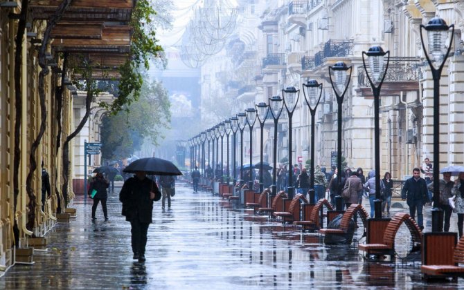 В Баку ожидаются проливной дождь и ветер