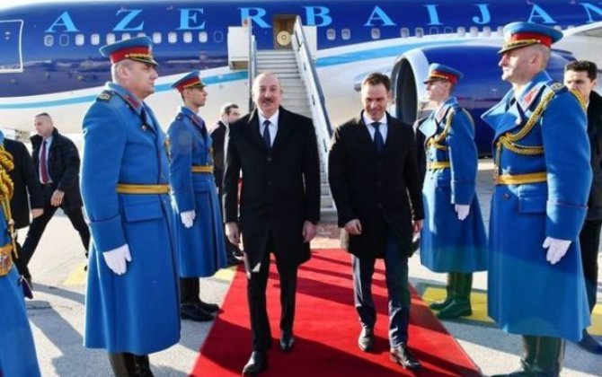 Serbiya mediası Prezident İlham Əliyevin səfərini geniş işıqlandırıb - FOTO