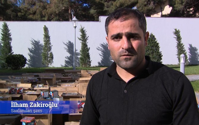 300 min manatlıq pirotexniki vasitəni satmağa çalışan şəxs saxlanıldı - FOTO/VİDEO