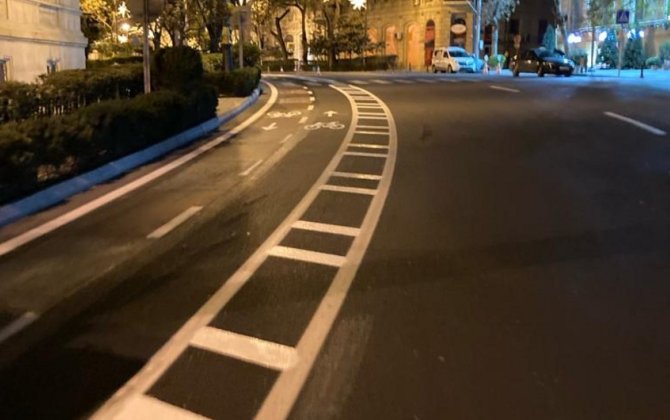 Bakıda velosiped yolu SALINIR - FOTO
