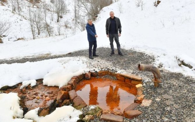 Prezident Şuşadakı “Turşsu” bulağında olub - YENİLƏNİB + FOTO