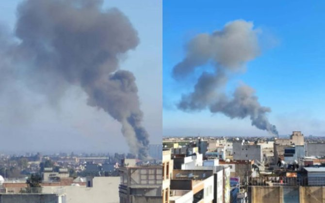 Türkiyə sərhədinə bitişik bölgədə bir-birinin ardınca partlayış səsləri eşidildi - FOTO