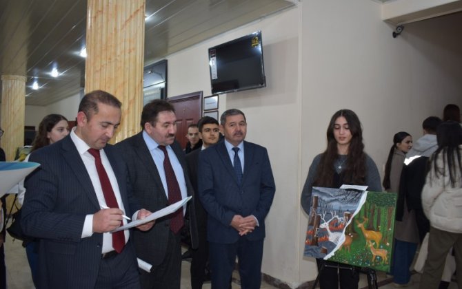 BDU-da “Xəyal dünyamızın sərbəstliyi” adlı rəsm müsabiqəsi keçirilib - FOTOLAR