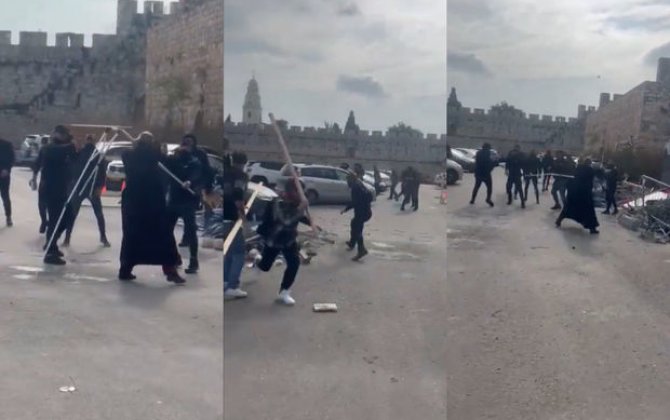 Qüdsdə dava: İsrail polisi erməni radikalları həbs edib - VİDEO