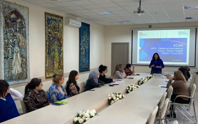 Azərbaycan Dövlət Mədəniyyət və İncəsənət Universitetində ECAR layihəsi çərçivəsində “Tələbə və məzunlar” mövzusunda məlumatlandırma günü təşkil edilib